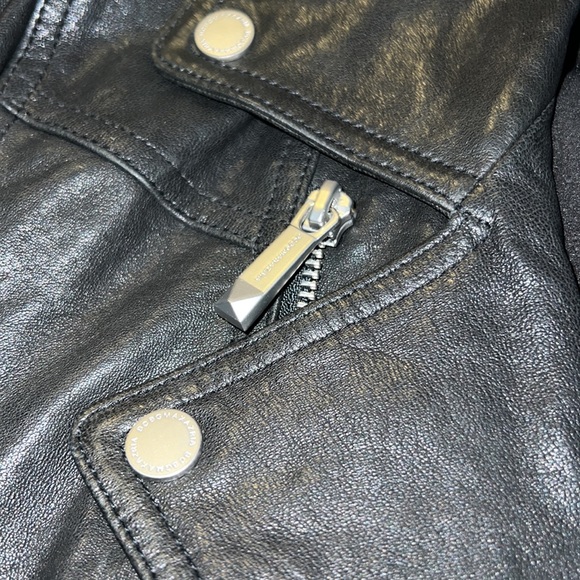 BCBG MAXAZRIA Black leather Jacket - Picture 3 of 10